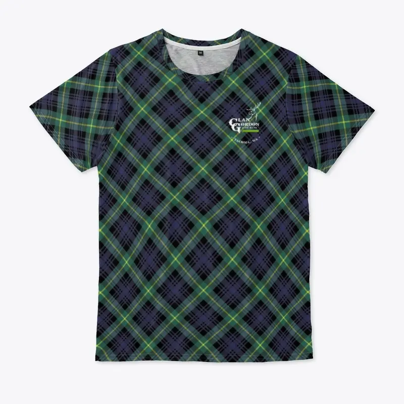 tartan white logo left chest